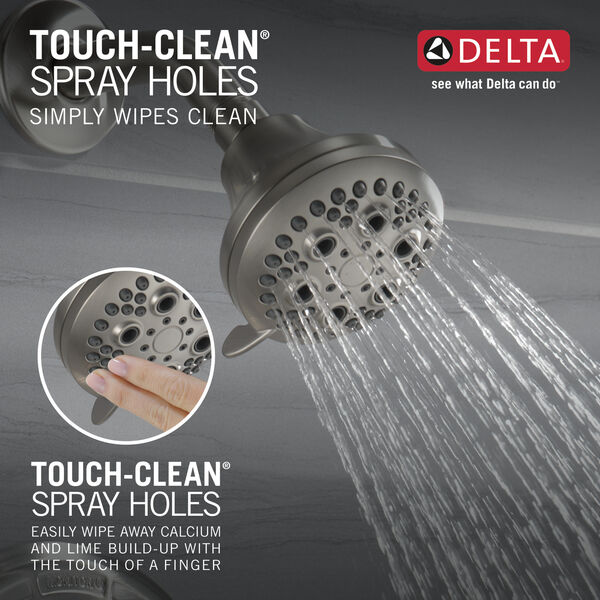 Chrome T13220 Valve Not Included Delta Faucet Classic 13 Series Single-Function Tub and Shower Trim Kit with Single-Spray Touch-Clean Shower Head 